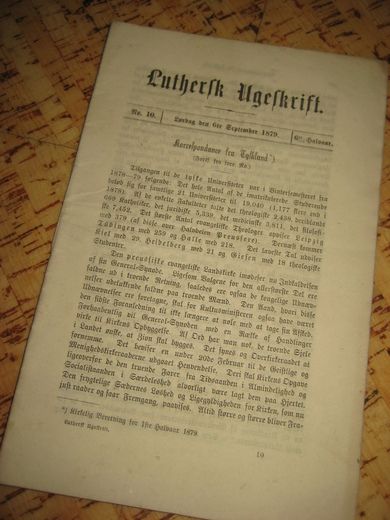 1879,nr 010, Luthers Ugeskrift.