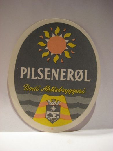 Bodø Aktiebryggeri, PILSNER ØL,  50  tallet