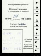 Rabattkort for person,  fra Møre og Romsdals Fylkesbåtar.                        10. FEB. 1990