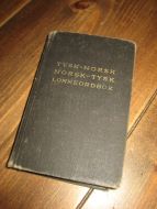 TYSK- NORSK , NORSK- TYSK LOMMEORDBOK. 1958.