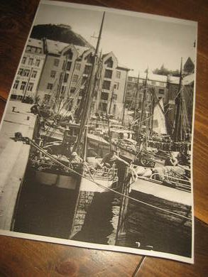 Bilde fra Ålesund på tidleg 1900, ca 21*30 cm stort, pent i glass og ramme. Dette er bilde nr 9