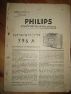 Phillips sercice dokumentasjon for 796A. 1936.