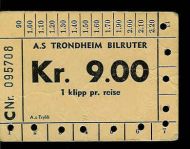 095708. Klippekort fra Trondheim Bilruter