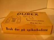 Eske med ubrukt innhold, DUREX PATENT HÆLJERNET, 50 tallet