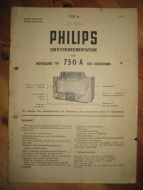 Phillips sercice dokumentasjon for 750A. 1938-39.