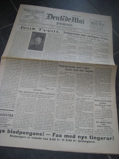 1928,nr 289, Den 17de Mai. Jens Tvedt.