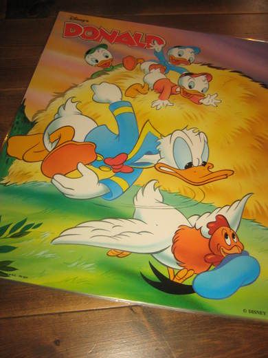 Pen, ubrukt, plastbelagt plakat fra  Disney, ca 41*51 cm stor,  DONALD DUCK OG OLE, DOLE OG DOFFEN. 2000.  Dette er plakat nr 7