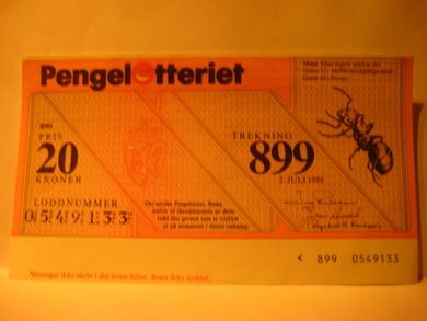 1988, Trekning 899,                   Nr. 0549133.