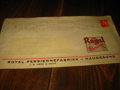 HAUGESUND 12.10.60 ROYAL PERSIENNEFABRIKK, HAUGESUND. 