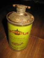 Metallboks uten innhold, KRONOLJE, fra KRONOLJE KOMPANIET, OSLO, 50 tallet.