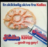 Reklame plate for KALLES kaviar.