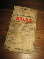 ESSO Garantiseddel, ATLAS bateri, 60 tallet. 