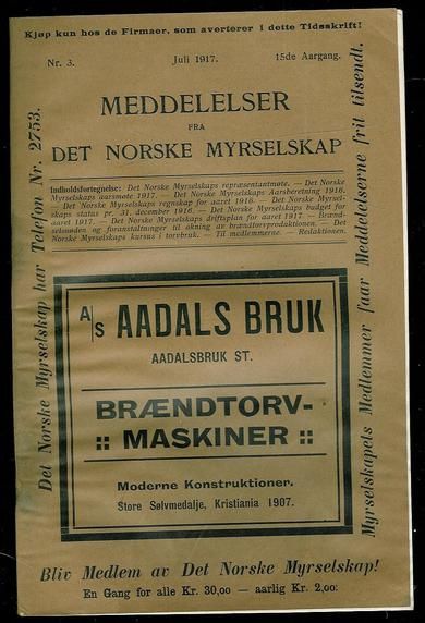 1917,nr 003, MEDDELELSER FRA DET NORSKE MYRSELSKAP.