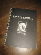 Dykketabell. Fra Norges Dykkeforbund. 