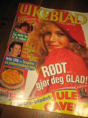 1992,nr 041, NORSK UKEBLAD. SONJA . VERDENS MEST VELKLEDDE.