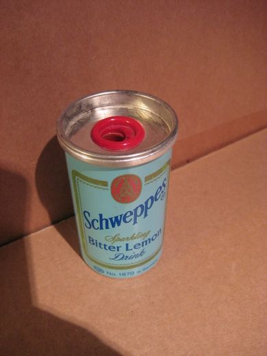 Spesiell blyanspisser, boks Schweppes Bitter Lemon. 50-60 tallet, fra Western Germany.