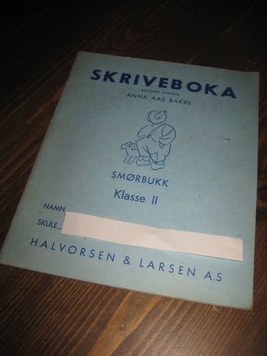 BAKKE: SKRIVEBOKA. SMØRBUKK. Klasse II. 60 tallet.