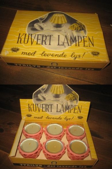 Disk reklame fra 60 tallet, KUVERT LAMPEN, Tyri lys- det levende lys, fra Tyri Fabrikker. 