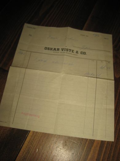 OSKAR VISTE & CO, VOSS. 29.9. 1962. 