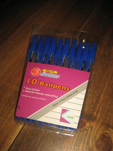 Pakke med 8 Ballpens, 80 tallet. 