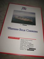 Presentasjonsmappe på 6 sider, fra WESTERN BULK CARRIERS, 70 tallet? 