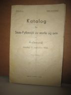 1943, KATALOG FOR STATS- FYLKESSJÅ AV STORFE OG SVIN I AALESUND 13. SEPTEMBER 1943.