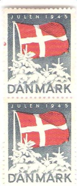 1945, DANSKE JULEMERKER, stripe