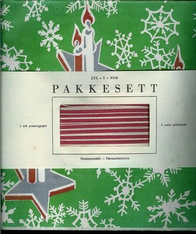 PAKKESETT. JUL I NOR.  Grønn farge