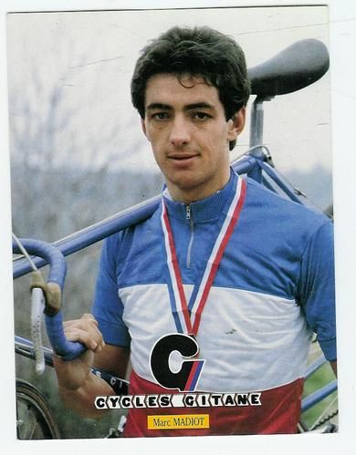 Marc MADIOT.              Ne le 16.04.59.  Francais. 140 victoires amateur dont Paris-Roubaix. 1er du tour du Limousinen 1981.  2e de la promotion Pernod 1981. 4e du tour de I Oise 1981. Champion de France de cyclo-cross 1982.