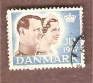 1947, julemerke fra Danmark, stempla.