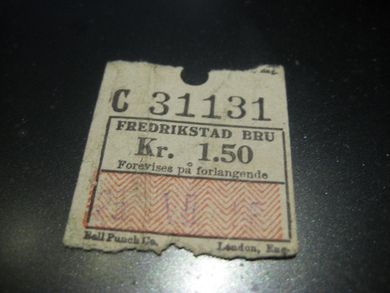 FREDRIKSTAD BRU, C 31131, KR 1.50. 1950.