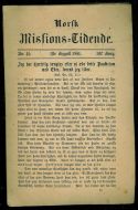 1881,nr 015,                     Norsk Missions Tidende.