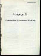 Naturresurser og økonomisk utvikling. 1974-75