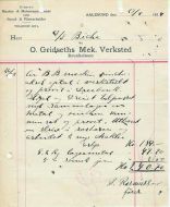 O. Gridseths Mek. Verksted, Brunholmen, Aalesund 17-2-1926.