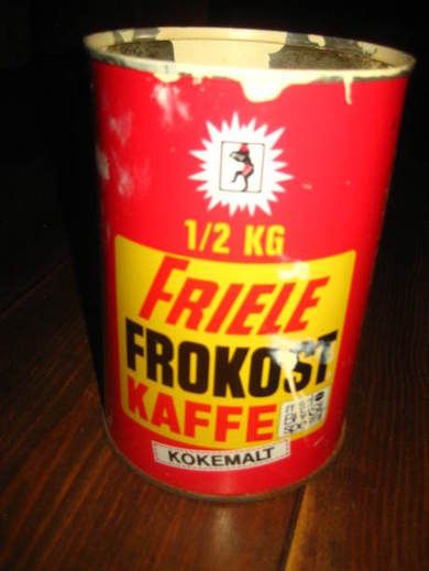 Friele FROKOST KAFFE boks uten lokk, 60-70 tallet.