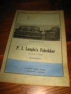 Reklame fra P.I. LANGLO'S FABRIKKER, 1952.