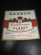 GARROU CALIFORNIA CLARENT WINE.