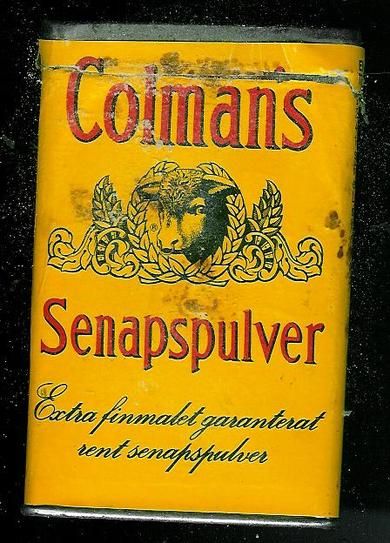 Boks COLMANS SENAPSPULVER.            50 tallet