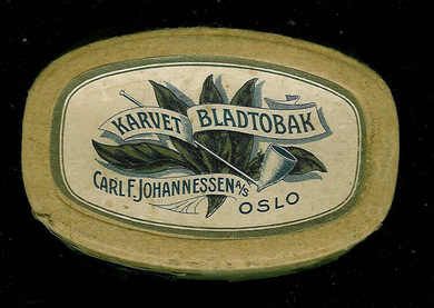 KARVET BLADTOBAK fra Carl F. Johannessen, Oslo