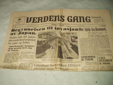 1945,nr 016, VERDENS GANG.