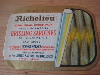 RICHELIEU BRISLING SARDINES, UNITED SARDINE FACTORIES, BERGEN