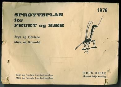 SPRØYTEPLAN FOR FRUKT OG BÆR  1976.