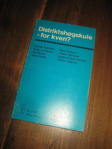 Distriktshøgskule- for kven? 1973.