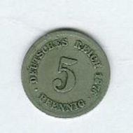 1876, 5 PFENNIG