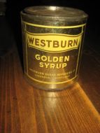 Boks uten innhold, WESTBURN GOLDEN SYRUP, 50-60 tallet.