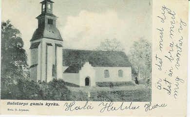 Snøstorps gamla kyrka, tidleg 1900