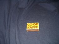 Fyrstikkeske med CO-OP  KAFFE reklame