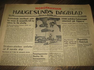 1947,nr 226, HAUGESUNDS DAGBLAD.