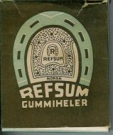 Pakke Refsum Gummiheler fra Refsums Gummivarefabrik, Drammen