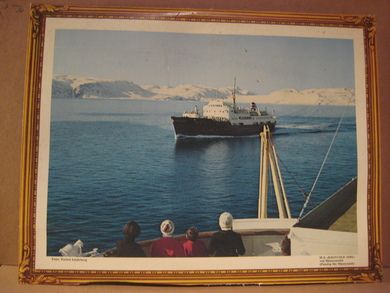 Passering av Måsøysundet. M/S RAGNVALD JARL. Nr 14 i denne serien. Foto: Torkel Lindeberg.